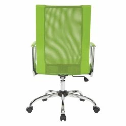Cheapest ❤️ OSP Home Furnishings Bridgeway Office Chair With Green Woven Mesh Fabric And Chrome Base ⭐ -Deals Writing Desks Store 2226181 5 L