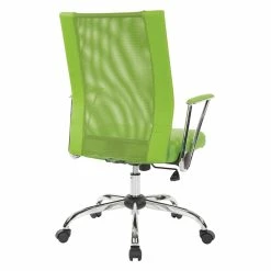 Cheapest ❤️ OSP Home Furnishings Bridgeway Office Chair With Green Woven Mesh Fabric And Chrome Base ⭐ -Deals Writing Desks Store 2226181 6 L