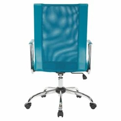 Best deal ✨ OSP Home Furnishings Bridgeway Office Chair With Blue Woven Mesh Fabric And Chrome Base ✔️ -Deals Writing Desks Store 2226182 5 L