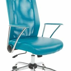 Best deal ✨ OSP Home Furnishings Bridgeway Office Chair With Blue Woven Mesh Fabric And Chrome Base ✔️ -Deals Writing Desks Store 2226182 7 L