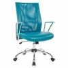 Best deal ✨ OSP Home Furnishings Bridgeway Office Chair With Blue Woven Mesh Fabric And Chrome Base ✔️ -Deals Writing Desks Store 2226182 L