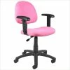 Top 10 😍 Scranton & Co Modern Microfiber Padded Posture Chair In Pink 🌟 -Deals Writing Desks Store 2226286 L