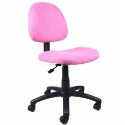Budget ✨ Scranton & Co Contemporary Fabric Posture Office Chair In Pink 😀