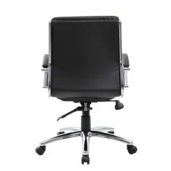 Best deal 👏 Scranton & Co CaressoftPlus Executive Mid-Back Chair In Black 🧨 -Deals Writing Desks Store 2226296 5 L
