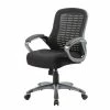 Deals 😉 Scranton & Co Ribbed High Back Mesh Chair In Black 🛒 -Deals Writing Desks Store 2226298 L