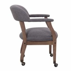Cheapest 🥰 Scranton & Co Refined Rustic Desk Chair In Slate Gray Commercial Grade 💯 -Deals Writing Desks Store 2226299 4 L