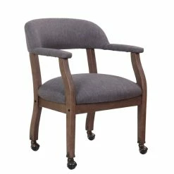 Cheapest 🥰 Scranton & Co Refined Rustic Desk Chair In Slate Gray Commercial Grade 💯