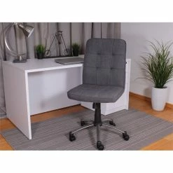 Best Pirce 👏 Scranton & Co Armless Office Chair In Slate Gray 🛒 -Deals Writing Desks Store 2226301 1 L