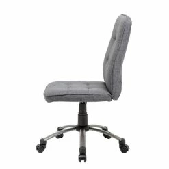 Best Pirce 👏 Scranton & Co Armless Office Chair In Slate Gray 🛒 -Deals Writing Desks Store 2226301 3 L