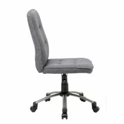 Best Pirce 👏 Scranton & Co Armless Office Chair In Slate Gray 🛒 -Deals Writing Desks Store 2226301 4 L
