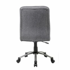 Best Pirce 👏 Scranton & Co Armless Office Chair In Slate Gray 🛒 -Deals Writing Desks Store 2226301 5 L