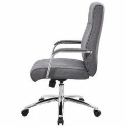 Hot Sale 🎉 Scranton & Co Sterling Swivel Office Chair In Gray 🎉 -Deals Writing Desks Store 2226308 4 L