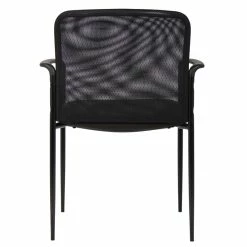 Promo 🎁 Scranton & Co Guest Chair With Casters In Black 😀 -Deals Writing Desks Store 2226336 5 L