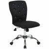 Promo 🎁 Scranton & Co Contemporary Faux Leather Tufted Office Swivel Chair In Black 🧨 -Deals Writing Desks Store 2226345 L