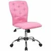 Best deal ✔️ Scranton & Co Contemporary Faux Leather Tufted Office Swivel Chair In Pink 🛒 -Deals Writing Desks Store 2226348 L