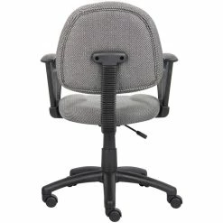 Wholesale 🥰 Scranton & Co Mid Back Ergonomic Fabric Office Swivel Chair With Arms In Gray ✨ -Deals Writing Desks Store 2226349 5 L