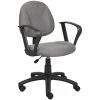 Wholesale 🥰 Scranton & Co Mid Back Ergonomic Fabric Office Swivel Chair With Arms In Gray ✨ -Deals Writing Desks Store 2226349 L