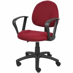 Deals ๐ Scranton & Co Mid Back Ergonomic Fabric Office Chair With Arms In Burgundy ๐ 9 Deals ๐ Scranton & Co Mid Back Ergonomic Fabric Office Chair With Arms In Burgundy ๐ -Deals Writing Desks Store 2226373 1 L