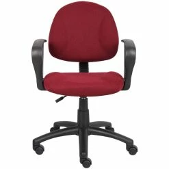 Deals ๐ Scranton & Co Mid Back Ergonomic Fabric Office Chair With Arms In Burgundy ๐ 10 Deals ๐ Scranton & Co Mid Back Ergonomic Fabric Office Chair With Arms In Burgundy ๐ -Deals Writing Desks Store 2226373 2 L