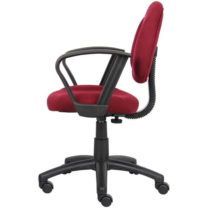 Deals ๐ Scranton & Co Mid Back Ergonomic Fabric Office Chair With Arms In Burgundy ๐ 6 Deals ๐ Scranton & Co Mid Back Ergonomic Fabric Office Chair With Arms In Burgundy ๐ - Image 4