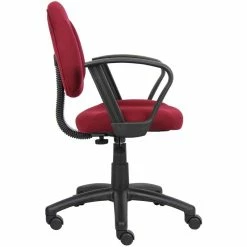 Deals ๐ Scranton & Co Mid Back Ergonomic Fabric Office Chair With Arms In Burgundy ๐ 12 Deals ๐ Scranton & Co Mid Back Ergonomic Fabric Office Chair With Arms In Burgundy ๐ -Deals Writing Desks Store 2226373 4 L