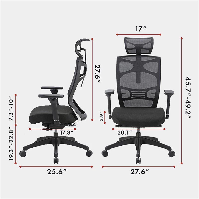 Outlet π€© Furniture Of America Finley Mesh And Metal Adjustable Office Chair In Black π 9 Outlet π€© Furniture Of America Finley Mesh And Metal Adjustable Office Chair In Black π - Image 7
