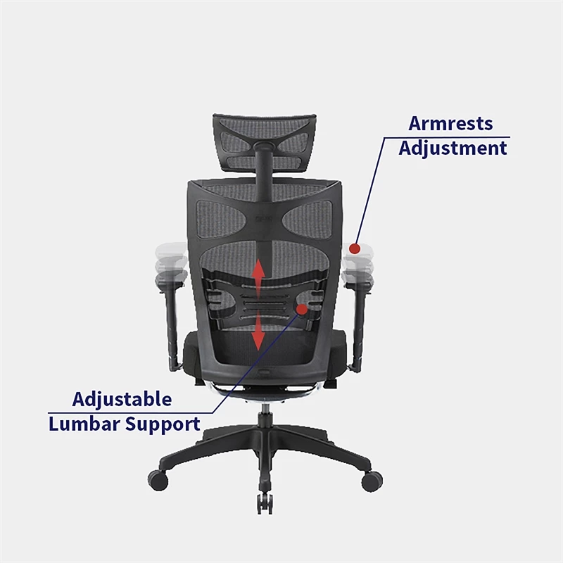 Outlet π€© Furniture Of America Finley Mesh And Metal Adjustable Office Chair In Black π 10 Outlet π€© Furniture Of America Finley Mesh And Metal Adjustable Office Chair In Black π - Image 8