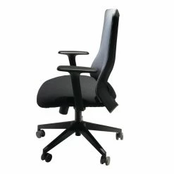 Deals 🛒 Benzara Adjustable Ergonomic Office Swivel Chair With Padded Seat In Black And Gray ❤️ -Deals Writing Desks Store 2240858 2 L