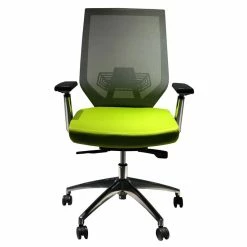Flash Sale 😍 Benzara Adjustable Mesh Back Ergonomic Office Swivel Chair In Green & Gray 🎁 -Deals Writing Desks Store 2240861 1 L
