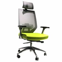 Best deal 😀 Benzara Ergonomic Office Swivel Chair With Padded Seat In Green & Gray ✨