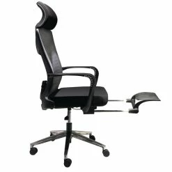 Buy 👏 Benzara Ergonomic Office Chair With Headrest And Retractable Footrest In Black 😍 -Deals Writing Desks Store 2240904 1 L
