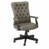 Budget 👏 Bush Mayfield High Back Tufted Office Chair With Arms In Washed Gray - Bonded Leather ✨ -Deals Writing Desks Store 2249694 L