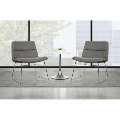 Top 10 🔔 Office Star Thompson Chair In Charcoal Fabric With Chrome Sled Base 😉 -Deals Writing Desks Store 2253125 1 L