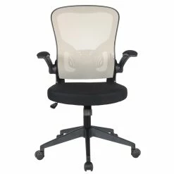Buy 😍 LeisureMod Newton Modern Mesh Office Swivel Chair In Beige 🥰 -Deals Writing Desks Store 2266958 2 L
