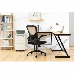 Buy 😍 LeisureMod Newton Modern Mesh Office Swivel Chair In Beige 🥰 -Deals Writing Desks Store 2266958 6 L