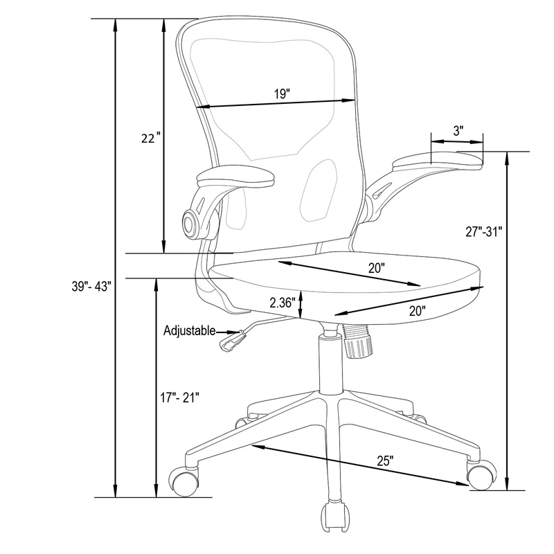 Flash Sale ⌛ LeisureMod Newton Modern Mesh Office Swivel Chair In Black ✨ 11 Flash Sale ⌛ LeisureMod Newton Modern Mesh Office Swivel Chair In Black ✨ - Image 9