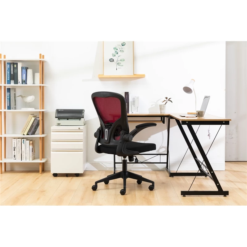 Best Sale 😉 LeisureMod Newton Modern Mesh Office Swivel Chair In Red ⭐ 9 Best Sale 😉 LeisureMod Newton Modern Mesh Office Swivel Chair In Red ⭐ - Image 7