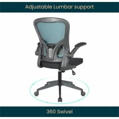 Flash Sale 🎁 LeisureMod Newton Modern Mesh Office Swivel Chair In Teal 👏 -Deals Writing Desks Store 2266963 10 L