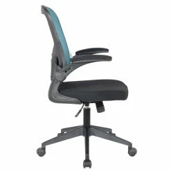 Flash Sale 🎁 LeisureMod Newton Modern Mesh Office Swivel Chair In Teal 👏 -Deals Writing Desks Store 2266963 3 L