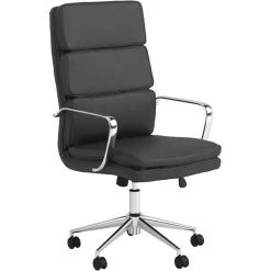 Best deal 🔥 Coaster High Back Upholstered Office Chair In Black 🎁