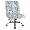 Buy 👏 OSP Home Furnishings Westgrove Managers Chair In Blue Paisley Fabric With Chrome Base ❤️ -Deals Writing Desks Store 2277879 L