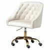Brand new 🎉 Best Master Furniture Cream Velvet Tufted Swivel Task Chair With Gold Base And Wheels ✨ -Deals Writing Desks Store 2278961 1 L