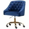 Outlet 👍 Best Master Furniture Blue Velvet Tufted Swivel Task Chair With Gold Base And Wheels 😀 1 Outlet 👍 Best Master Furniture Blue Velvet Tufted Swivel Task Chair With Gold Base And Wheels 😀 -Deals Writing Desks Store 2278963 1 L