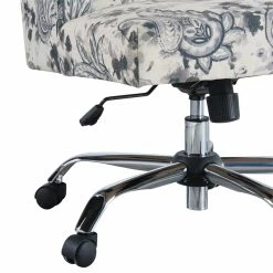 Hot Sale ⌛ OSP Home Furnishings Westgrove Managers Chair In Charcoal Paisley Fabric With Chrome Base 💯 -Deals Writing Desks Store 2279021 6 L