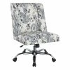 Hot Sale ⌛ OSP Home Furnishings Westgrove Managers Chair In Charcoal Paisley Fabric With Chrome Base 💯 -Deals Writing Desks Store 2279021 L