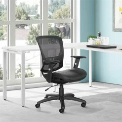 Flash Sale 🥰 Office Star Manager's Chair Mesh Screen Seat And Back In Black Fabric 🥰 -Deals Writing Desks Store 2282062 1 L