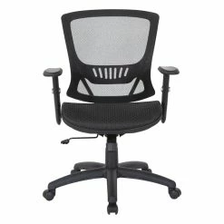 Flash Sale 🥰 Office Star Manager's Chair Mesh Screen Seat And Back In Black Fabric 🥰 -Deals Writing Desks Store 2282062 2 L