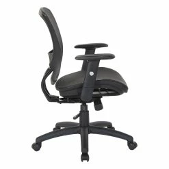Flash Sale 🥰 Office Star Manager's Chair Mesh Screen Seat And Back In Black Fabric 🥰 -Deals Writing Desks Store 2282062 3 L