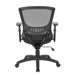 Flash Sale 🥰 Office Star Manager's Chair Mesh Screen Seat And Back In Black Fabric 🥰 -Deals Writing Desks Store 2282062 4 L