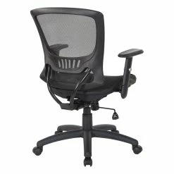 Flash Sale 🥰 Office Star Manager's Chair Mesh Screen Seat And Back In Black Fabric 🥰 -Deals Writing Desks Store 2282062 5 L
